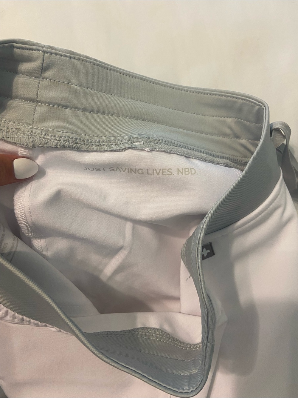 FIGS Women's Zamora Jogger Scrub Pant In Color Optic White - Picture 9 of 9